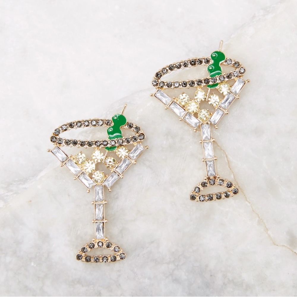 Martini glass earrings